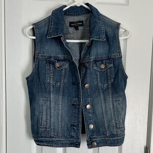 J Crew Denim Vest with Pockets size 0